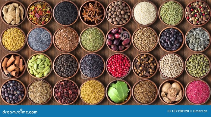 Spices and Herbs in Cups. Colorful Seasonings Wallpaper Stock Photo ... Spices & Seasonings: Flavoring Cuisines Across Cultures